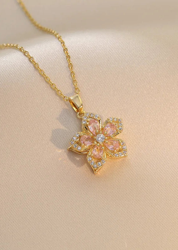 Rotating Flower Necklace