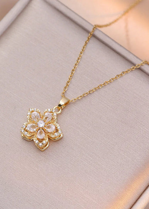 Rotating Flower Necklace